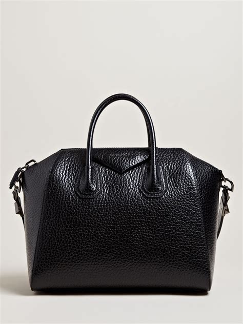 givenchy medium antigona bag in black calf leather